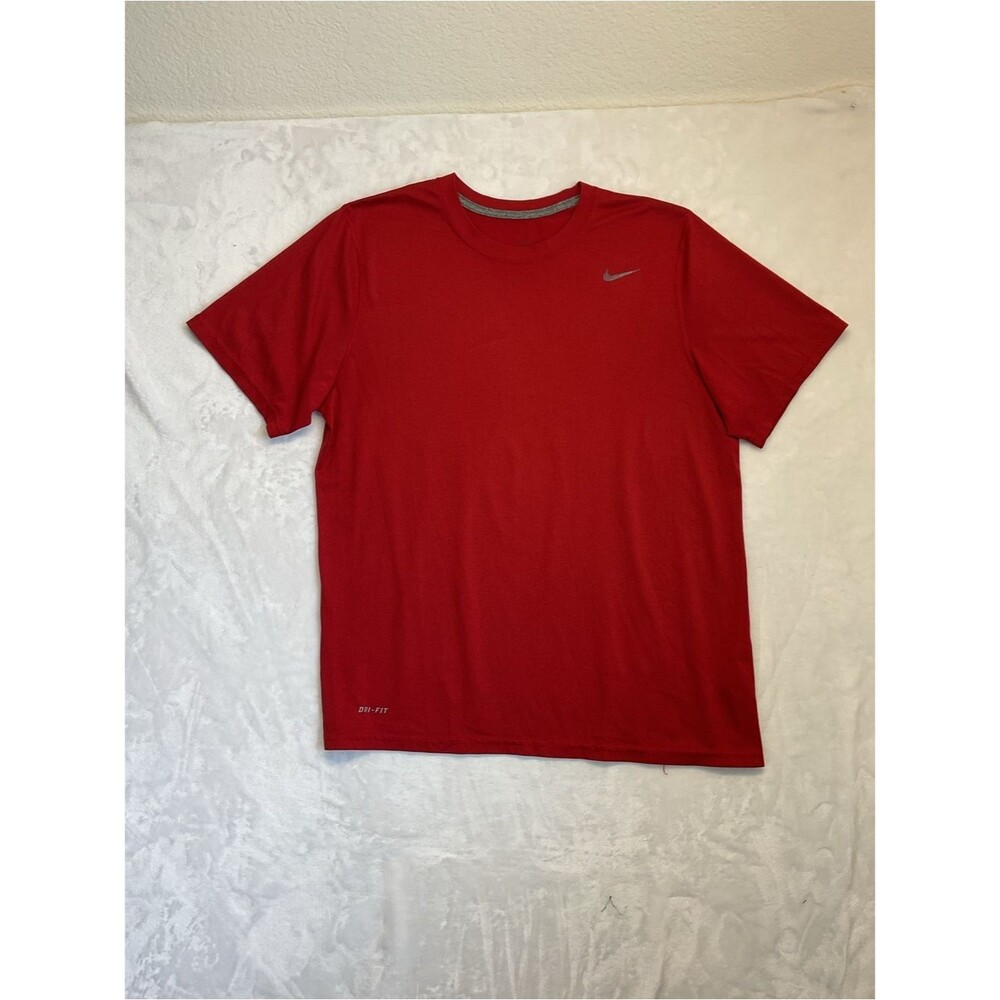 Nike Red Short-Sleeve Dri-FIT Athletic Tee Size Large